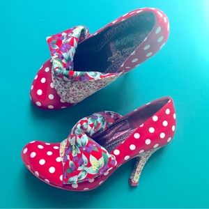 Irregular Choice Mutiny! Red Polka Dot PUMPS ❤️HEELS